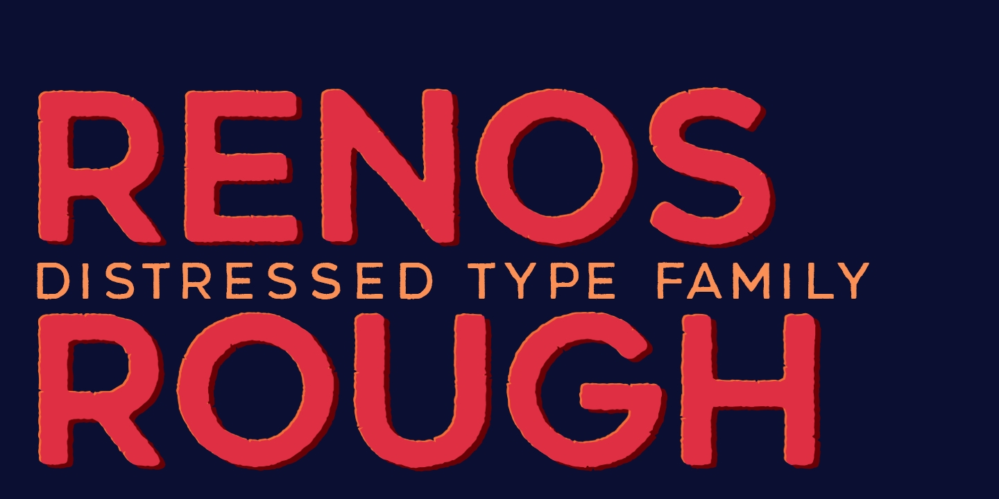 Пример шрифта Renos Rough